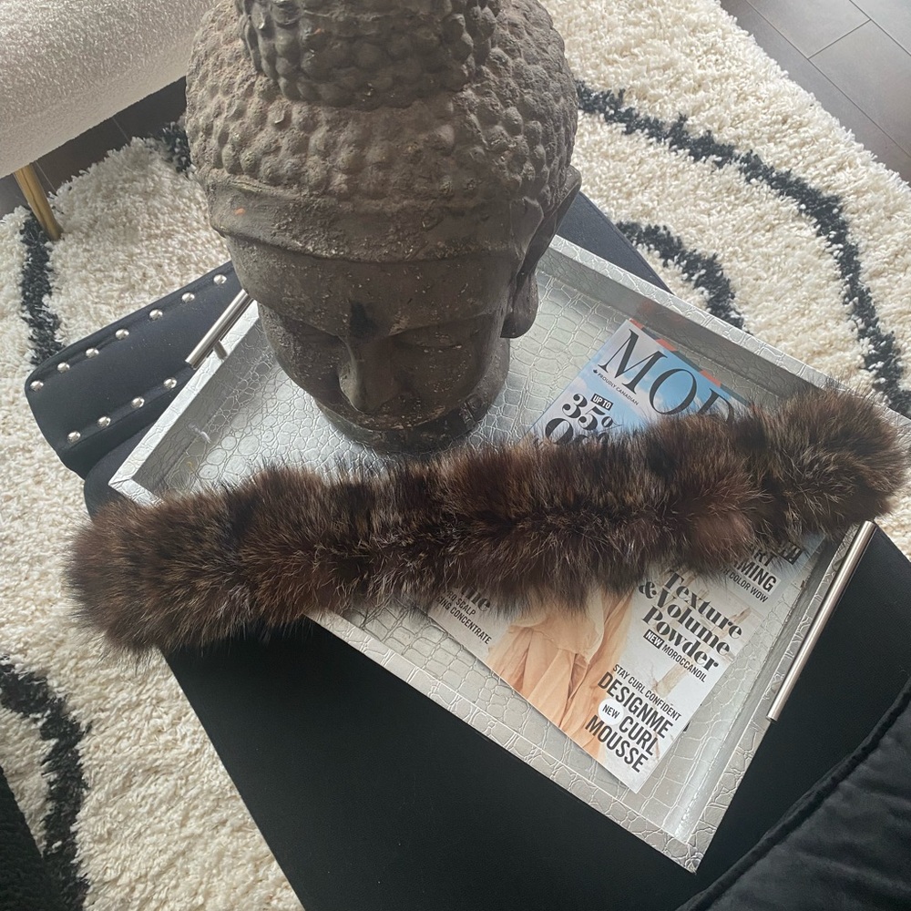 REAL FUR RACCOON HEADBAND